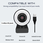 X98 USB 免驅動高清補光攝影機，附麥克風，720P、1080P、2K 自動對焦