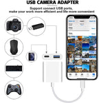 8 Pin 轉 USB2.0+8 Pin 介面 OTG 轉接器，支持 IOS 系統