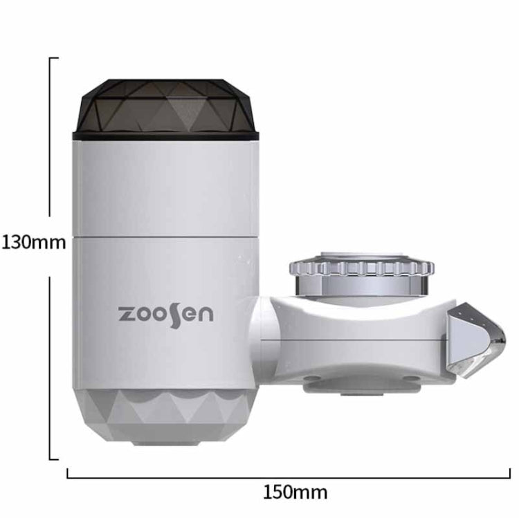 Zoosen 電熱水龍頭連接型即熱水龍頭 CN 插頭，款式：白色 + 防漏，白色，帶花灑頭連接器，白色 + 防漏