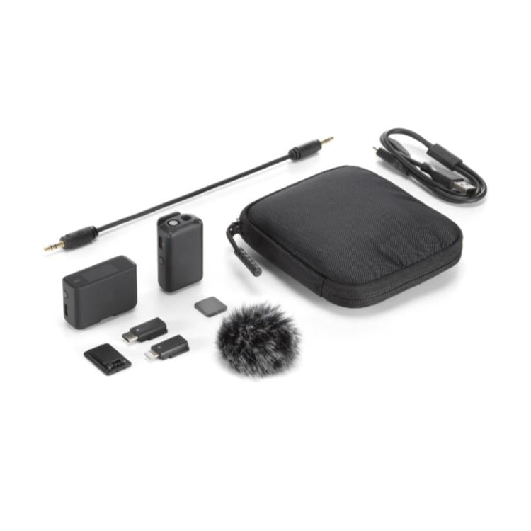 原裝無線傳輸帶OLED觸控屏，適用於DJI Mic，型號：1發射器1接收器，1發射器1接收器