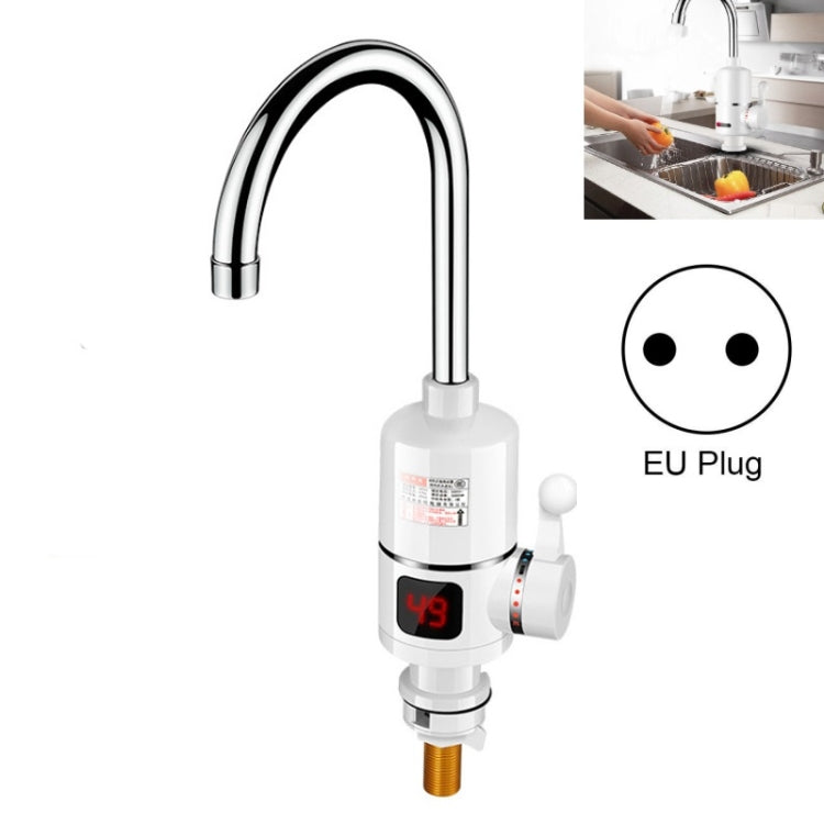 廚房即熱電熱水龍頭 EU 插頭，數字顯示大彎頭