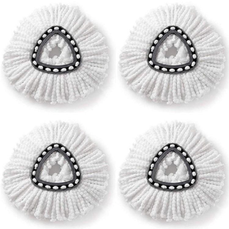 4 PCS Rotating Triangle Cotton Yarn Mop Head Mop Replacement Cloth For O-Cedar/Vileda, Mop