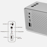 F2 迷你無線電腦卡重低音藍牙喇叭，黑色，銀色