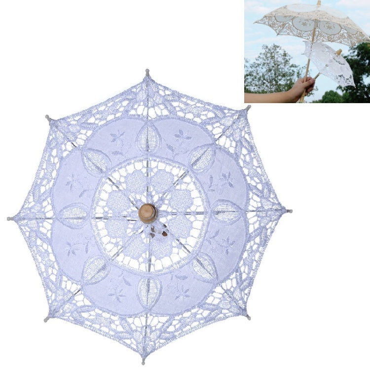 婚禮新娘蕾絲傘拍攝道具婚禮用品，長26cm/直徑29cm，長43cm/直徑45cm