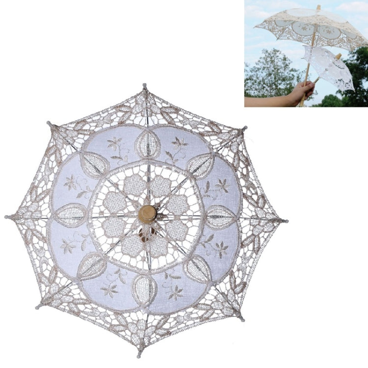 婚禮新娘蕾絲傘拍攝道具婚禮用品，長26cm/直徑29cm，長43cm/直徑45cm