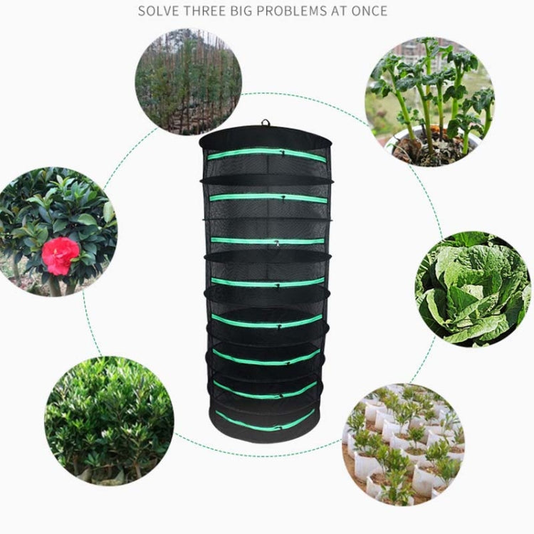 懸掛草藥乾燥網可折疊乾燥架封閉拉鍊植物乾燥網，直徑60cm 2層，直徑60cm 4層，直徑60cm 6層，直徑60cm 8層