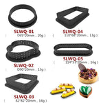 5 PCS Mousse Cake Ring Cheese Tower Ring Mousse Ring Baking Tool, Round, Love, Square, Rectangle, Oval