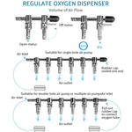 魚缸氧氣管不鏽鋼分配器氧氣調節閥，一頭，兩頭，三頭，四頭，五頭，六頭，八頭，十頭