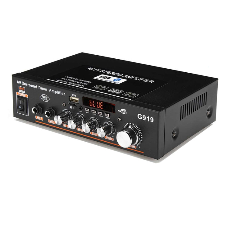 G919智能數字功率放大器內置藍牙/USB/SD/FM迷你功率放大器，歐規插頭