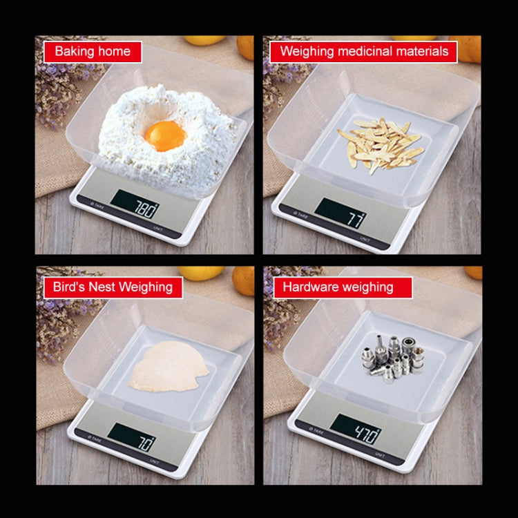不鏽鋼廚房秤家用食品電子秤，5kg/1g，10kg/1g