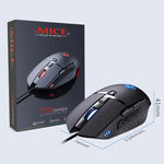 iMICE T91 8鍵 7200DPI USB有線發光電競滑鼠 線長：1.8米