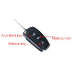 2 Set Universal Sound And Light Car Alarm 12V Vehicle Alarm System Bullet Key Remote Control, Sound And Light Car Alarm