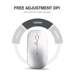 Inphic PM1 Office Mute Wireless Laptop Mouse, Battery Display