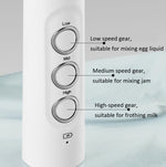 打蛋器 家用電動烘焙迷你無線手持充電攪拌器奶泡機，白色，黑色