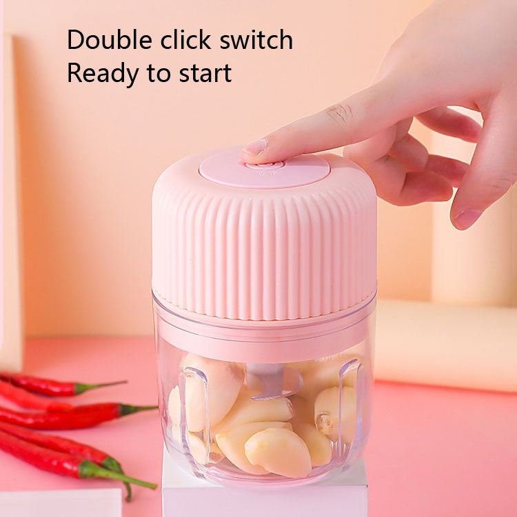 家用蔬菜切割電動USB大蒜搗碎器嬰兒迷你料理機嬰兒輔食機，250ml，100ml+250ml，100ml