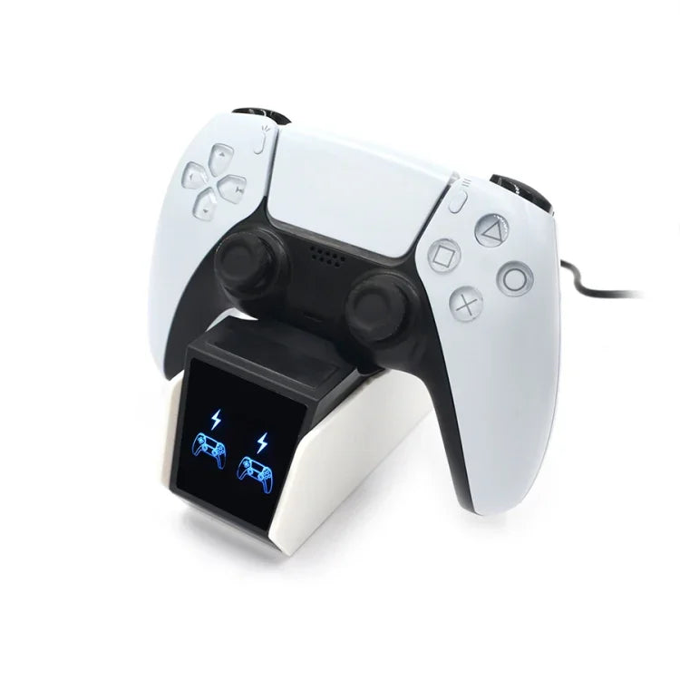 iPega SND-462 手把接觸雙充電器遊戲手把充電器，適用於 PS5，SND-462（美規插頭）、SND-462（歐規插頭）
