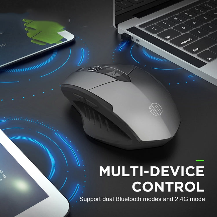 Inphic A1 6鍵 1000/1200/1600 DPI 家用遊戲無線機械滑鼠，顏色：灰色 無線+Bluetooth 4.0+Bluetooth 5.0，黑色 無線+Bluetooth 4.0+Bluetooth 5.0，黑色 無線充電靜音版，灰色 無線充電靜音版