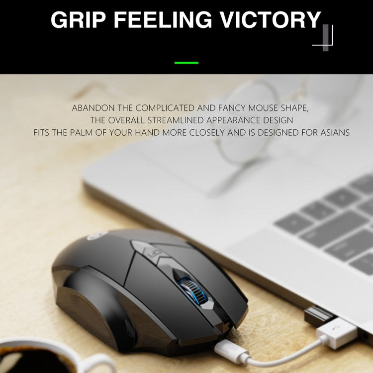 Inphic A1 6鍵 1000/1200/1600 DPI 家用遊戲無線機械滑鼠，顏色：灰色 無線+Bluetooth 4.0+Bluetooth 5.0，黑色 無線+Bluetooth 4.0+Bluetooth 5.0，黑色 無線充電靜音版，灰色 無線充電靜音版