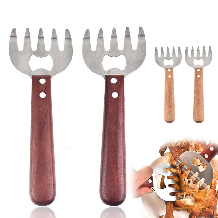 2件裝熊爪肉分割器燒烤工具多功能肉絲器，原色，紅色