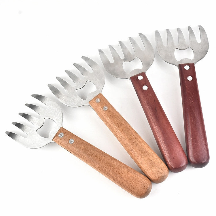 2件裝熊爪肉分割器燒烤工具多功能肉絲器，原色，紅色