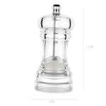 亞克力透明胡椒研磨器 手動胡椒研磨器陶瓷芯多用途調味瓶，4英寸，5英寸，6英寸