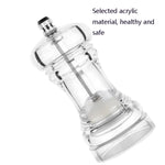 亞克力透明胡椒研磨器 手動胡椒研磨器陶瓷芯多用途調味瓶，4英寸，5英寸，6英寸