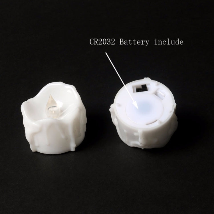 12個/盒 LED蠟燭電子茶蠟模擬淚滴電子蠟燭燈婚禮裝飾蠟燭燈
