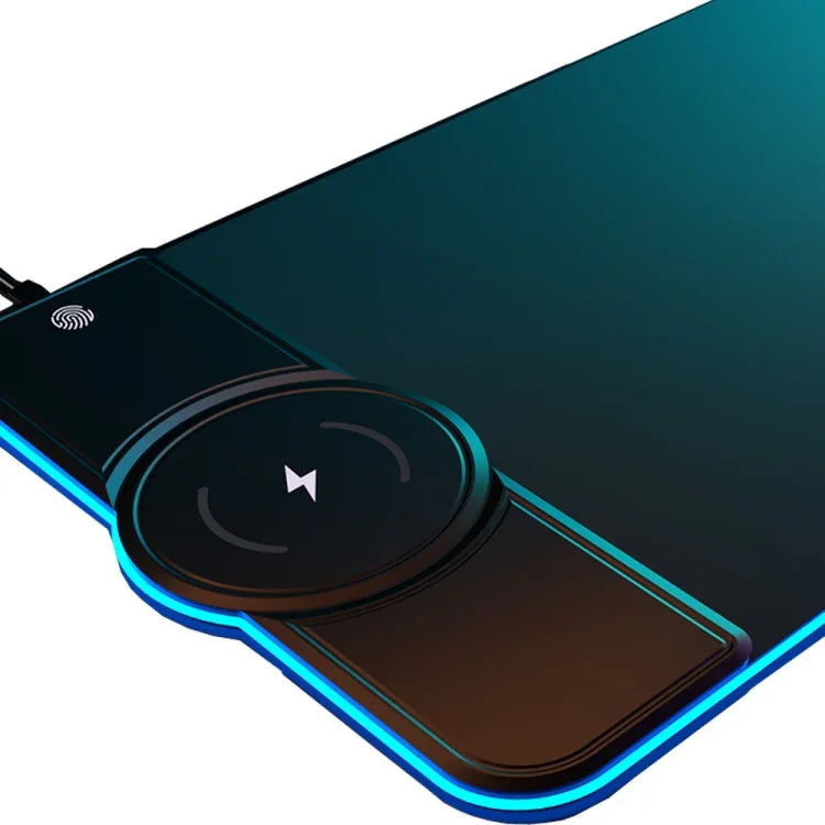 RGB01 10W 無線充電滑鼠墊 RGB 發光滑鼠墊，尺寸：800 x 300 x 4mm