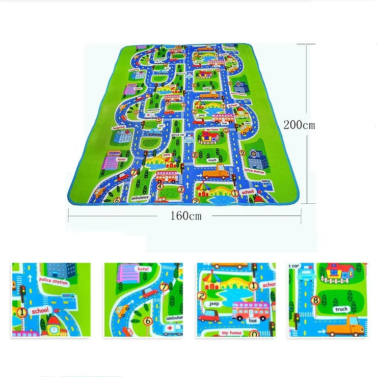 兒童泡沫地墊 嬰兒遊戲墊 爬行地毯玩具，200cmx160cmx5mm