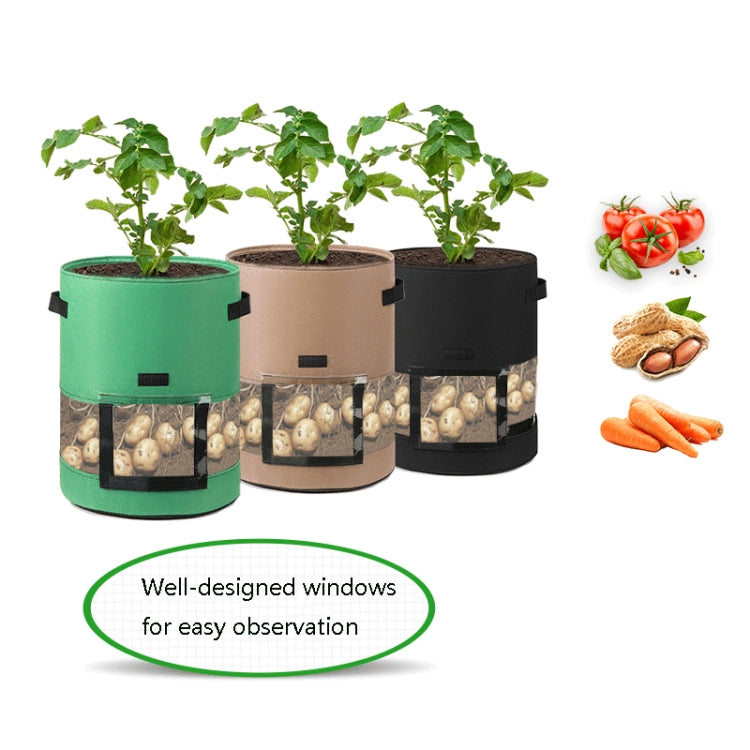 360 Degree Transparent Potato Bag In The Middle Covered Plant Growing Bag, Large (35x45cm) 43 Liters/10 Gallons, Medium (30x35cm) 26 Liters/7 Gallons