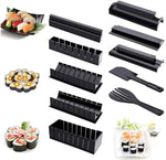 11合1壽司模具附壽司刀 飯糰模具 DIY創意家用壽司卷套裝，壽司卷套裝