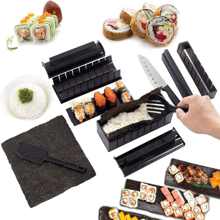 11合1壽司模具附壽司刀 飯糰模具 DIY創意家用壽司卷套裝，壽司卷套裝
