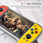 X19 Plus 5.1 吋螢幕手持遊戲機，8G 記憶體，支持 TF 卡擴展及 AV 輸出，X19 Plus / 紅+黃，X19 Plus / 紅，X19 Plus / 紅+藍