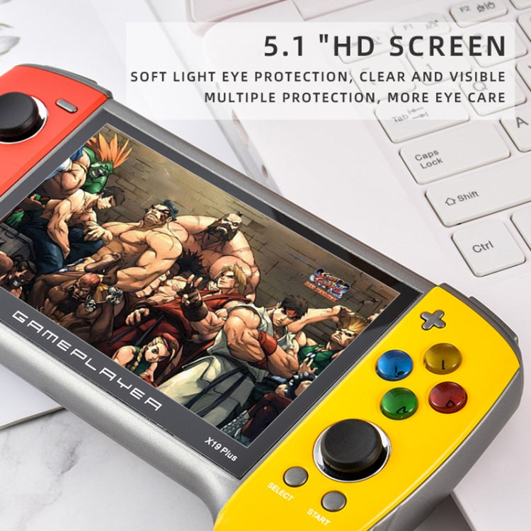 X19 Plus 5.1 吋螢幕手持遊戲機，8G 記憶體，支持 TF 卡擴展及 AV 輸出，X19 Plus / 紅+黃，X19 Plus / 紅，X19 Plus / 紅+藍