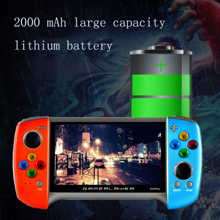 X19 Plus 5.1 吋螢幕手持遊戲機，8G 記憶體，支持 TF 卡擴展及 AV 輸出，X19 Plus / 紅+黃，X19 Plus / 紅，X19 Plus / 紅+藍