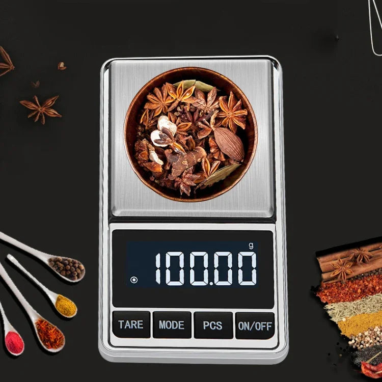 廚房不鏽鋼迷你便攜秤 高精度珠寶秤 電子秤，100g/0.01g，200g/0.01g，300g/0.01g，500g/0.01g，500g/0.1g