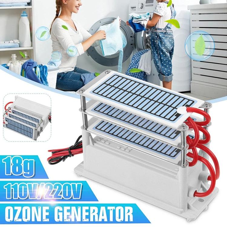 AZ-18G-C 18G 一體式臭氧發生器 長壽命塗層防潮陶瓷三片空氣淨化殺菌活性氧淨化器，交流 110V 18G，交流 220V 18G