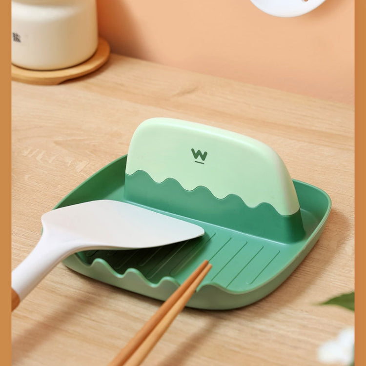 鍋蓋架廚房檯面收納架鏟子湯匙筷子架，4件組綠色