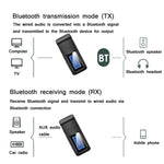 BT201 藍牙 5.0 USB 2 合 1 藍牙音頻接收器發射器 含 LCD 顯示, 藍牙音頻接收器發射器含 LCD 顯示