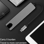 WC7367 8 合 1 87W Type-C 轉 PD+USB3.0/USB2.0+SD+TF+HDMI+RJ45+Type-C 擴充基座集線器，WC7367