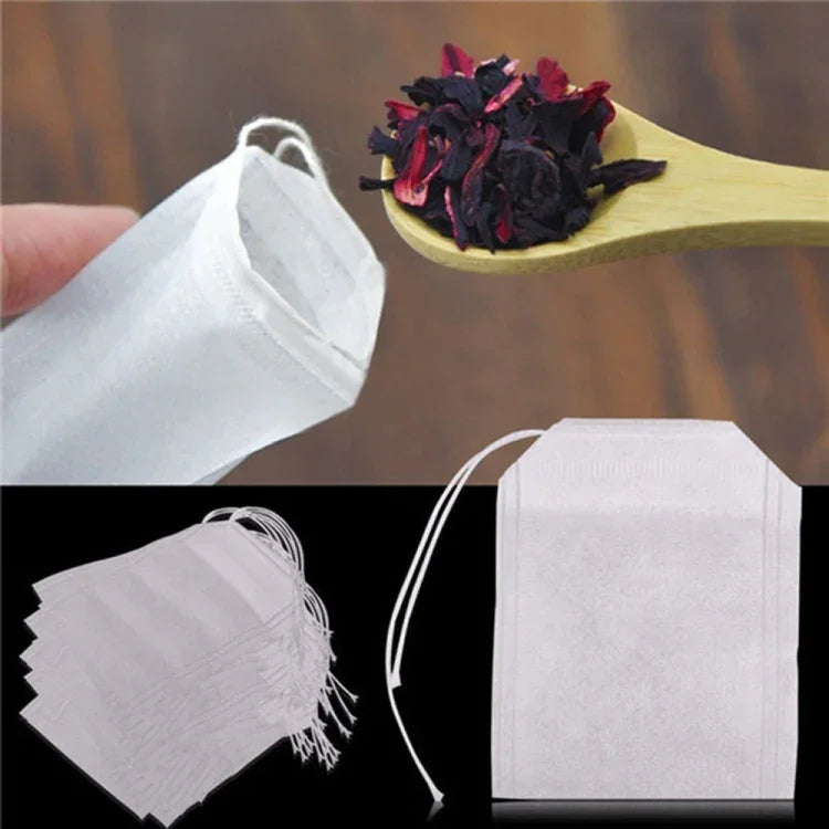100個裝茶包帶封口過濾紙香味茶包，尺寸：5.5 x 7cm，茶包