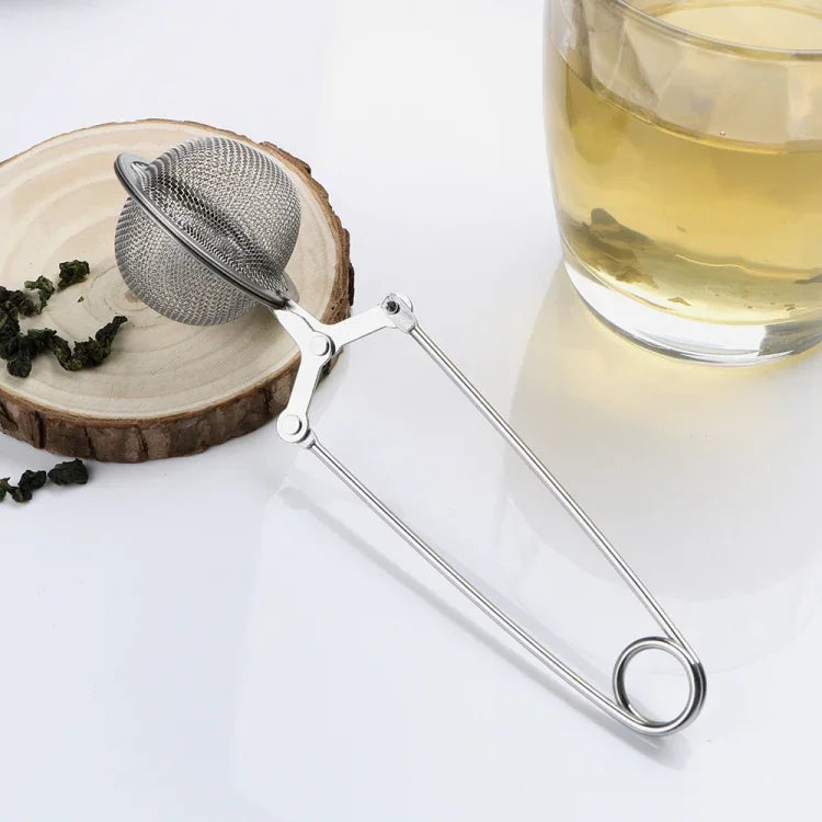 2個裝不鏽鋼球形網狀茶濾器咖啡草本香料過濾器茶葉過濾器，不鏽鋼