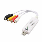 便攜 USB 2.0 音視頻擷取卡轉接器 VHS 轉 DVD 視頻擷取，適用 Win7 / Win8 / XP / Vista，免驅動