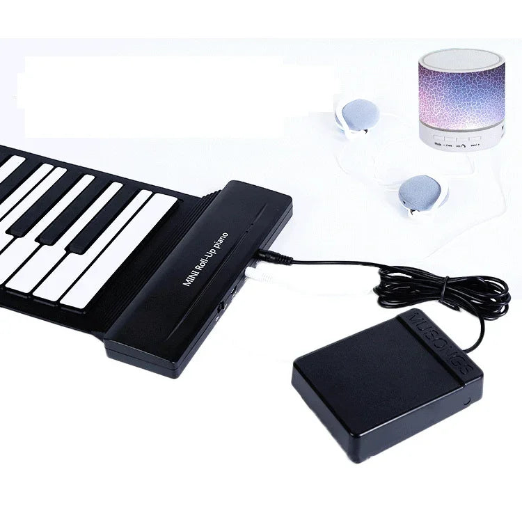 MIDI88 88鍵手捲式可折疊鋼琴 專業 MIDI 軟鍵盤 模擬練習便攜折疊電子鋼琴，88鍵