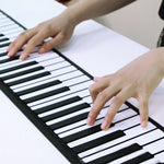 MIDI88 88鍵手捲式可折疊鋼琴 專業 MIDI 軟鍵盤 模擬練習便攜折疊電子鋼琴，88鍵
