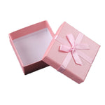 10 件蝴蝶結珠寶禮盒方形珠寶紙包裝盒，8x8x4.5cm、9x9x4cm、6.2x6.2cm、8x8x3.5cm