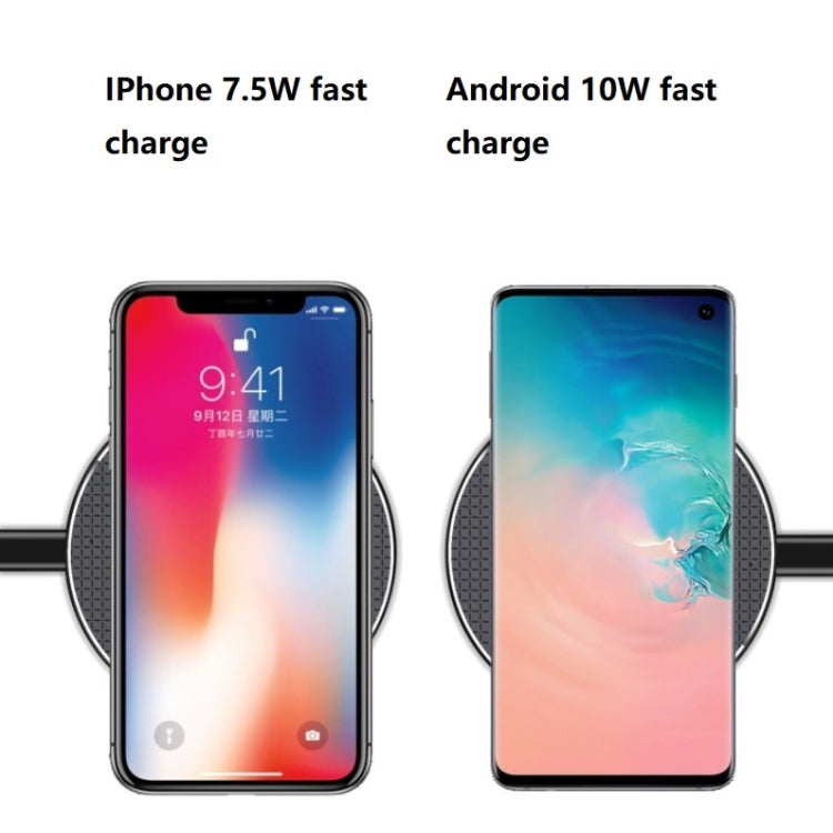 K8 10W 通用鋁合金手機無線充電器，附 1 米線，附 50 公分線