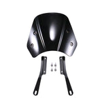 5-7 Inch Retro Motorcycle Windshield Universal Modified Windshield, Black, Smoky, Transparent
