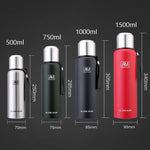 304不鏽鋼保溫杯 大容量運動水杯 戶外旅行壺，500ml，750ml，1000ml，1500ml