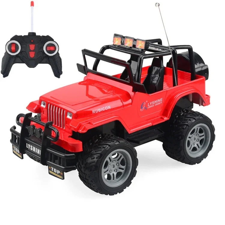 電動兒童四向遙控車玩具模型，1:18 比例，紅色 SUV 6061
